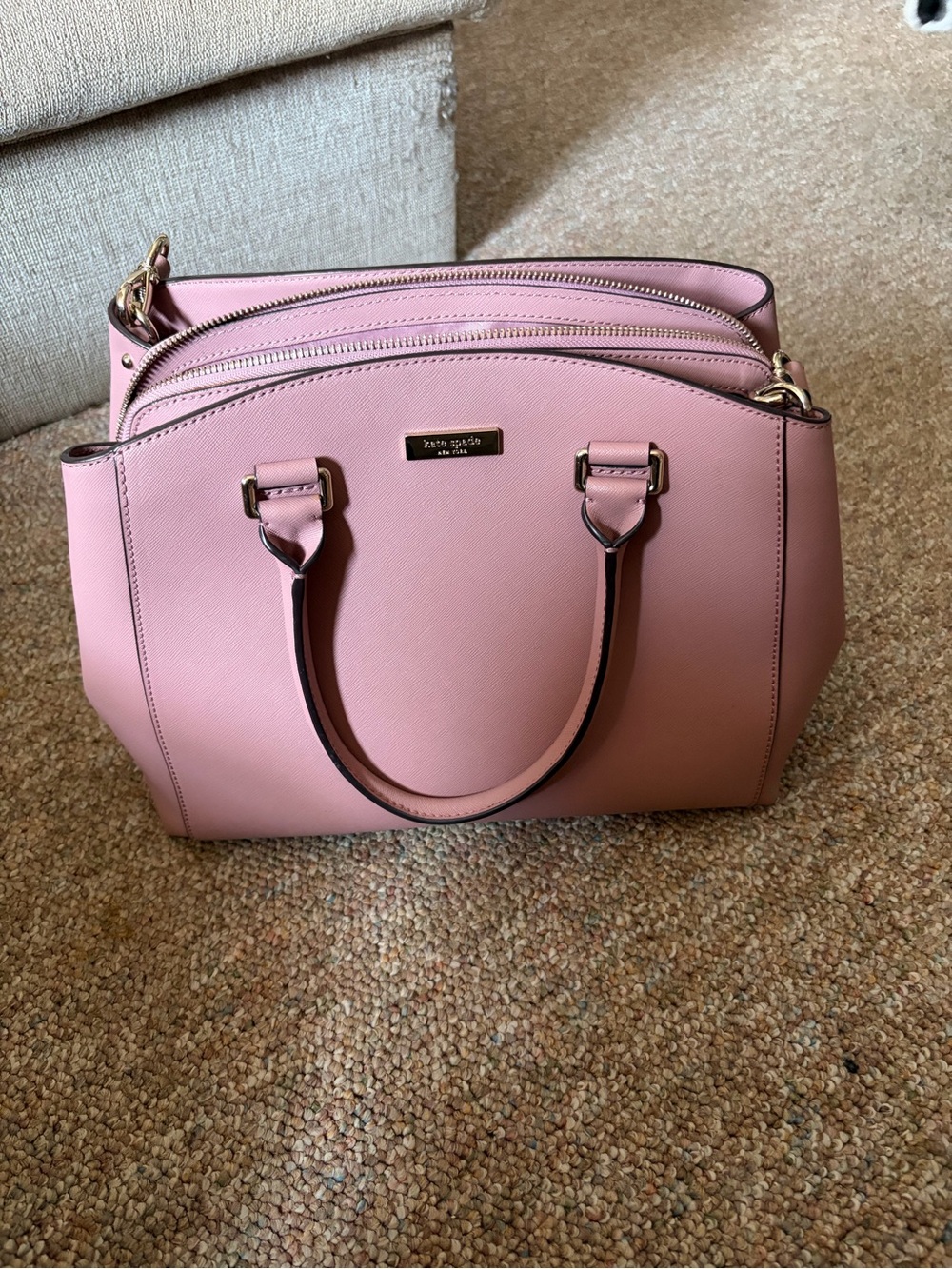 kate spade Pink Double-Zip Satchel with Top Handles